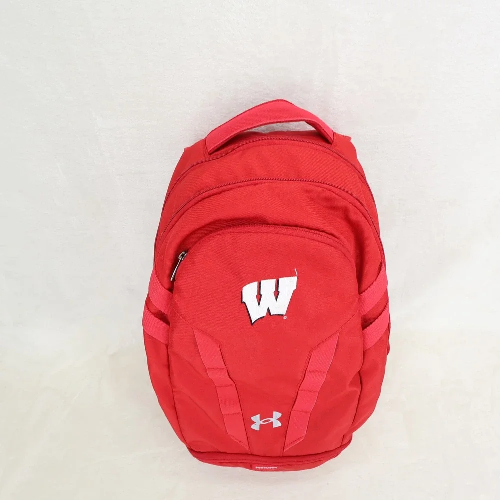 Under Armour Hustle 5.0 Backpack Wisconsin Badgers Red Storm UA0543 FW2022